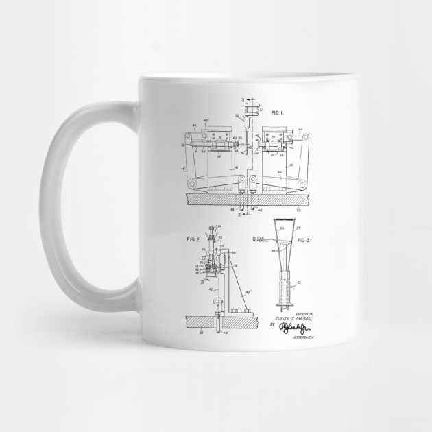 Apparatus for Applying a Getter Material Vintage Patent Drawing by TheYoungDesigns